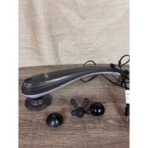 Wahl Deep Tissue Percussion Massager Model 4290 Gray Handheld Corded 3 Heads